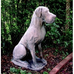Stone Great Dane Garden Statue - Male.